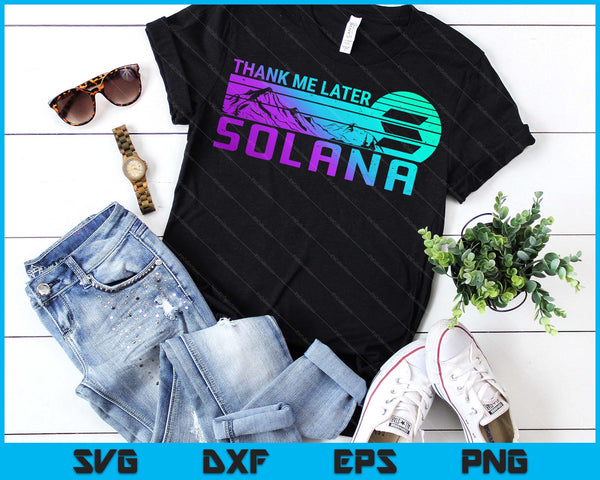 Solana Coin Blockchain HOLD SOL To The Moon Solana Crypto SVG PNG Digital Printable Files