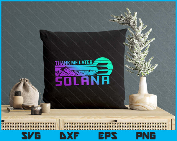 Solana Coin Blockchain HOLD SOL To The Moon Solana Crypto SVG PNG Digital Printable Files