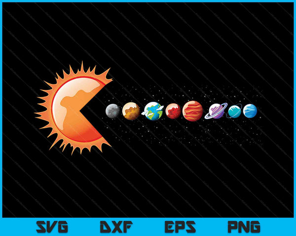 Zonnestelsel grappige planeet zon en astrologie SVG PNG digitale snijbestanden