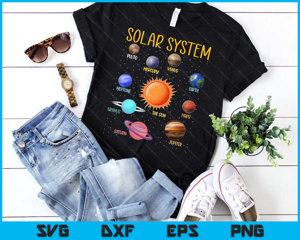 Solar System Planets Science Space STEM SVG PNG Digital Printable Files