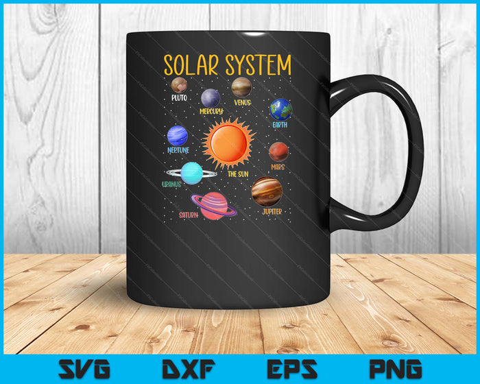 Solar System Planets Science Space STEM SVG PNG Digital Printable Files