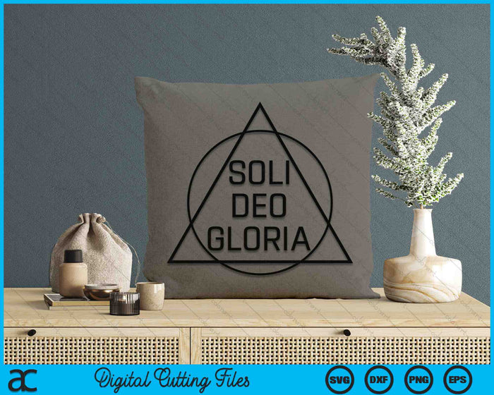 Soli Deo Gloria vijf Solas gereformeerde theologie SVG PNG digitale snijbestanden
