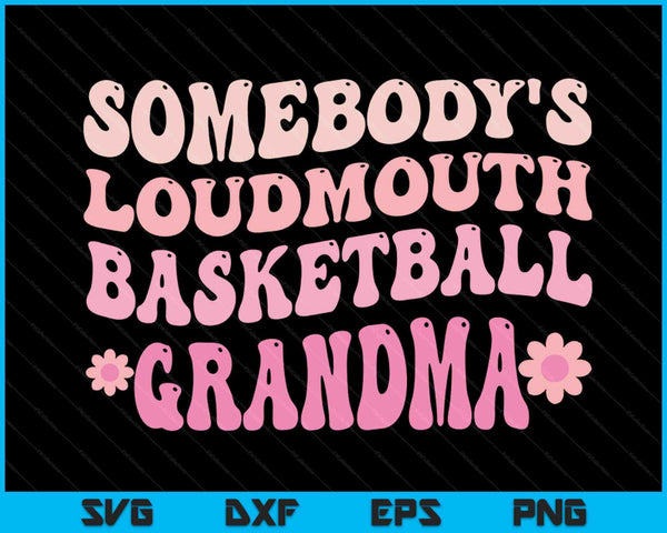 Iemands Loudmouth basketbal oma SVG PNG digitale snijbestanden