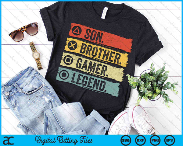 Son Brother Gamer Legend Gaming SVG PNG Digital Cutting Files