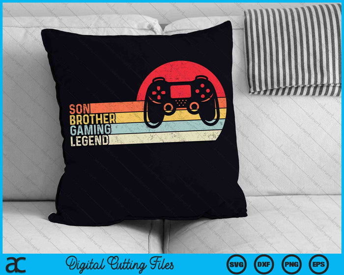 Son Brother Gaming Legend Gamer Christmas SVG PNG Digital Cutting Files