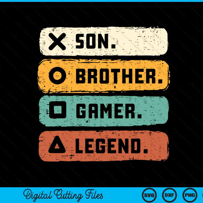 Son brother video gamer legend gaming SVG cut file