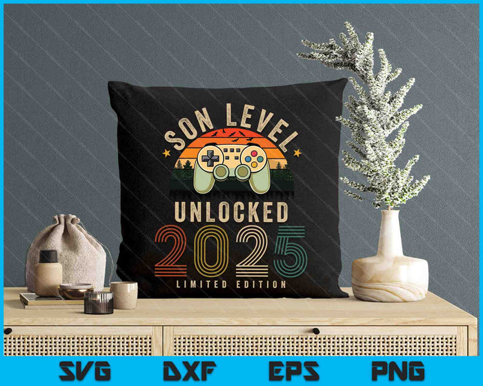 Son Level Unlocked 2025 Son Est 2025 Prompted To Son 2025 SVG PNG Digital Printable Files