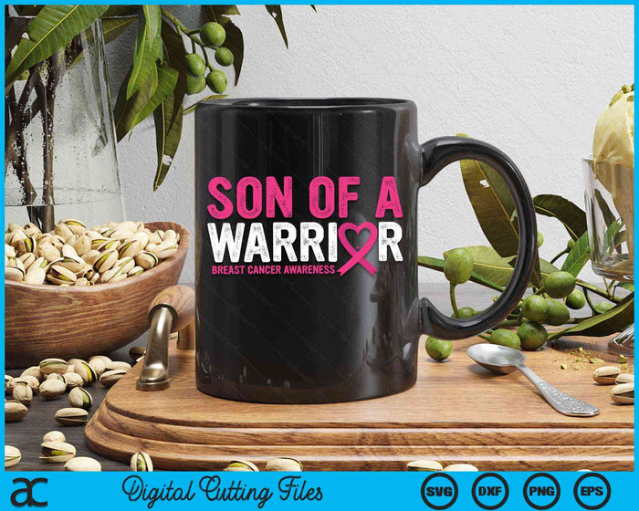 Son Of A Warrior Breast Cancer Awareness SVG PNG Digital Cutting File