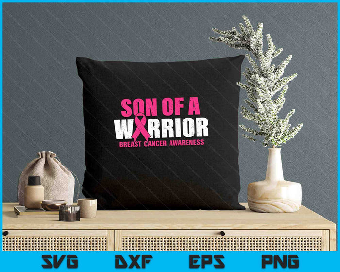 Son Of A Warrior Breast Cancer Awareness SVG PNG Digital Printable Files