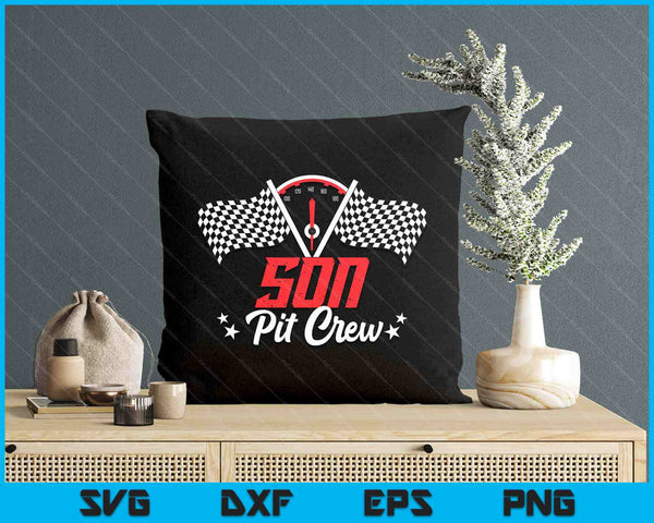 Son Pit Crew Birthday Party Race Car Lover Racing Family SVG PNG Digital Printable Files