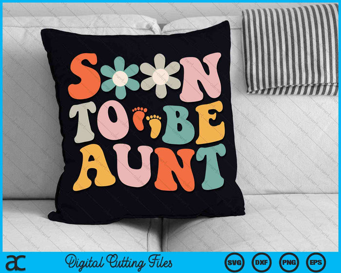 Soon To Be Aunt Pregnancy Announcement SVG PNG Digital Cutting Files