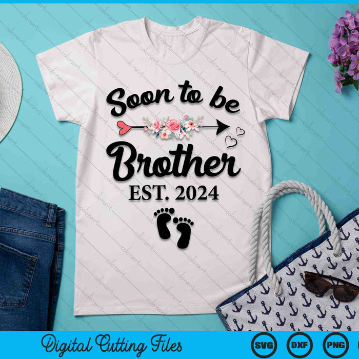 Binnenkort broer 2024 nieuwe broer SVG PNG digitale snijbestanden