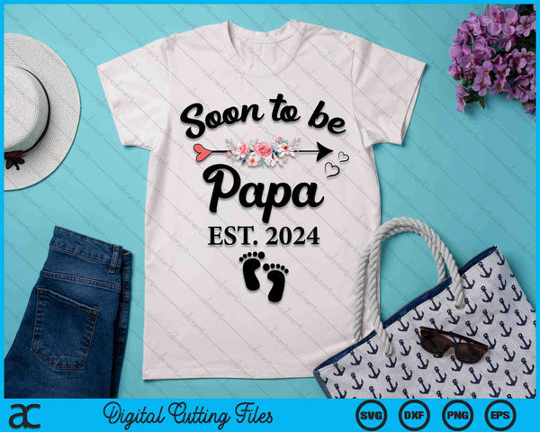 Soon To Be Papa 2024 New Papa SVG PNG Digital Cutting Files