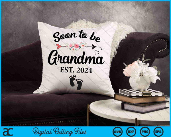 Soon to be Grandma 2024 New Grandma SVG PNG Digital Cutting Files