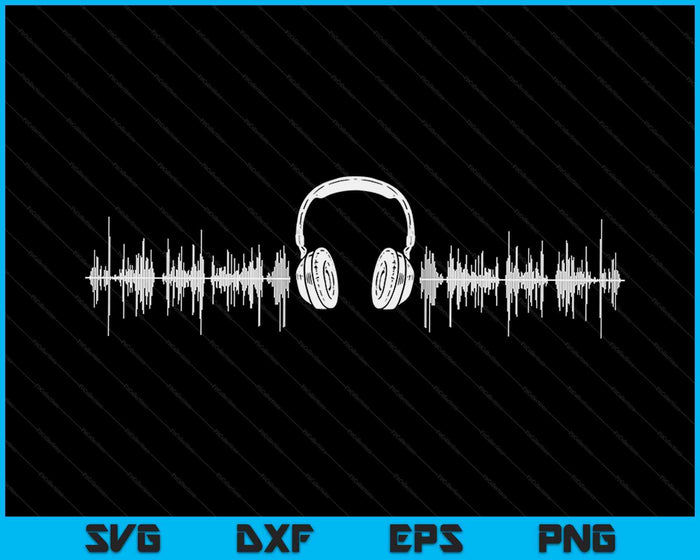 Sound Engineer Headset Heartbeat Audio Recording Editor SVG PNG Digital Cutting Files