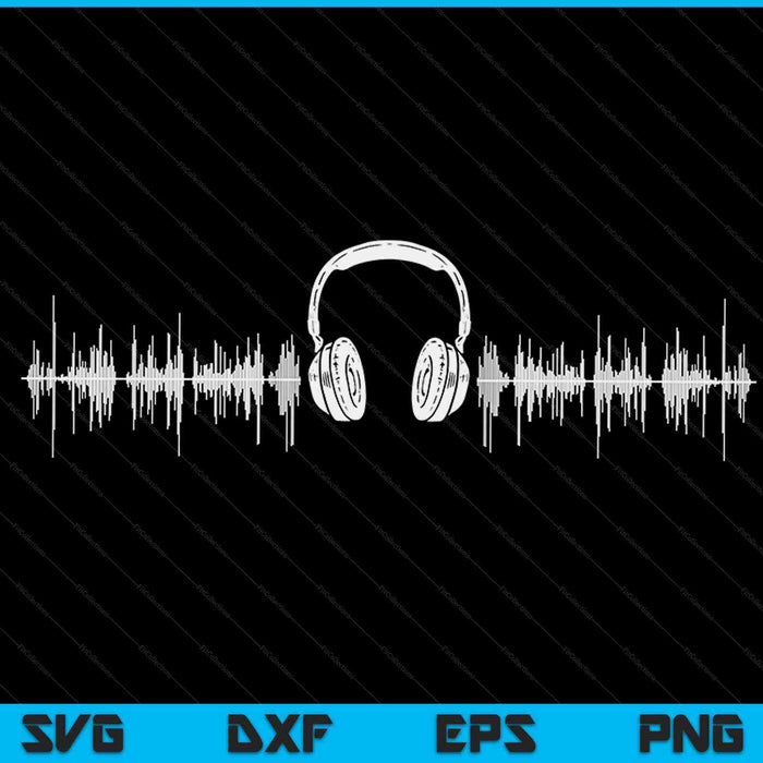 Sound Engineer Headset Heartbeat Audio Recording Editor SVG PNG Digital Cutting Files