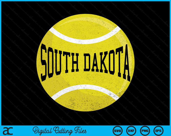 South Dakota Tennis Fan SVG PNG Digital Cutting Files