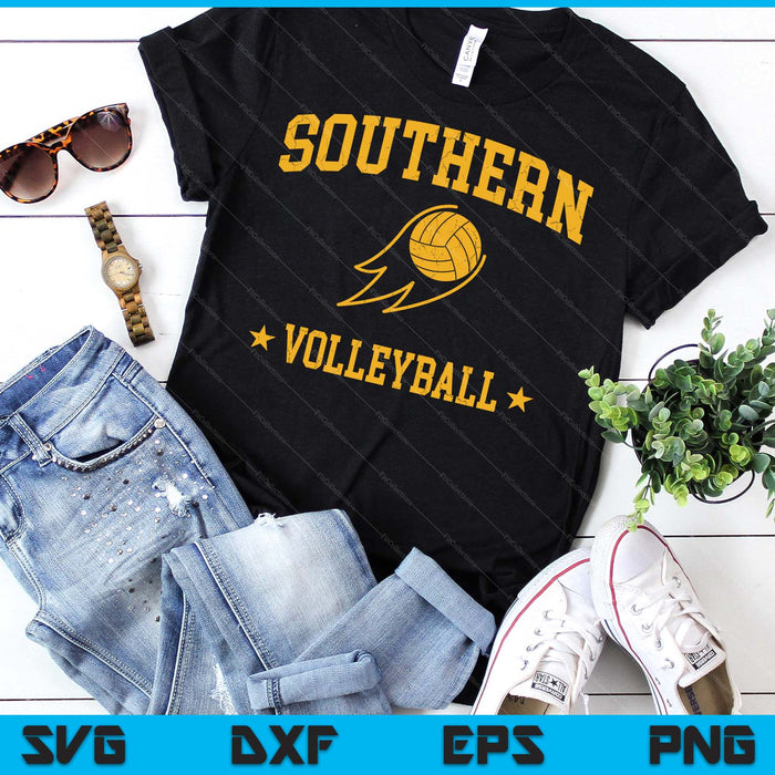Southern Volleyball Vintage Gameday Retro Volleyball Lover SVG PNG Digital Printable Files