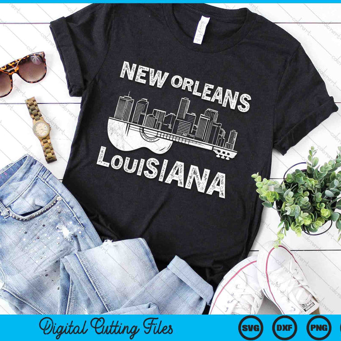 Souvenir New Orleans Guitar Music Louisiana New Orleans SVG PNG Digital Cutting Files