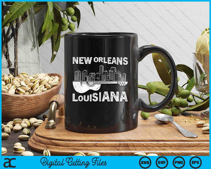 Souvenir New Orleans Guitar Music Louisiana New Orleans SVG PNG Digital Cutting Files