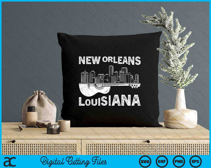 Souvenir New Orleans Guitar Music Louisiana New Orleans SVG PNG Digital Cutting Files