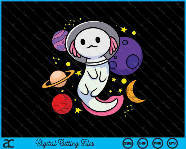 Ruimte Axolotl Kawaii Pastel Goth Anime SVG PNG snijden afdrukbare bestanden