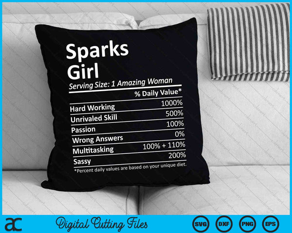 Sparks Girl NV Nevada Funny City Home Roots SVG PNG Archivos de corte digital