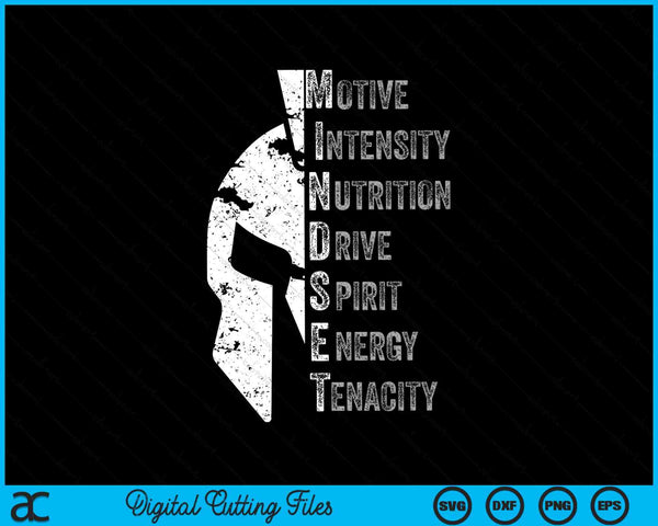 Spartan mindset motivational inspirational quote SVG cut file