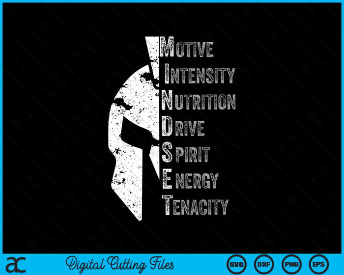 Spartan Mindset Motivational Inspirational Quote SVG PNG Digital Cutting Files