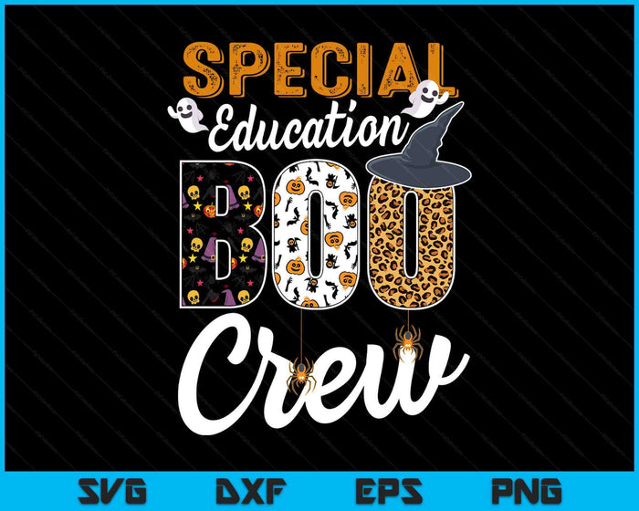 Special Education Boo Crew Ghost Funny Halloween Matching SVG PNG Digital Printable Files