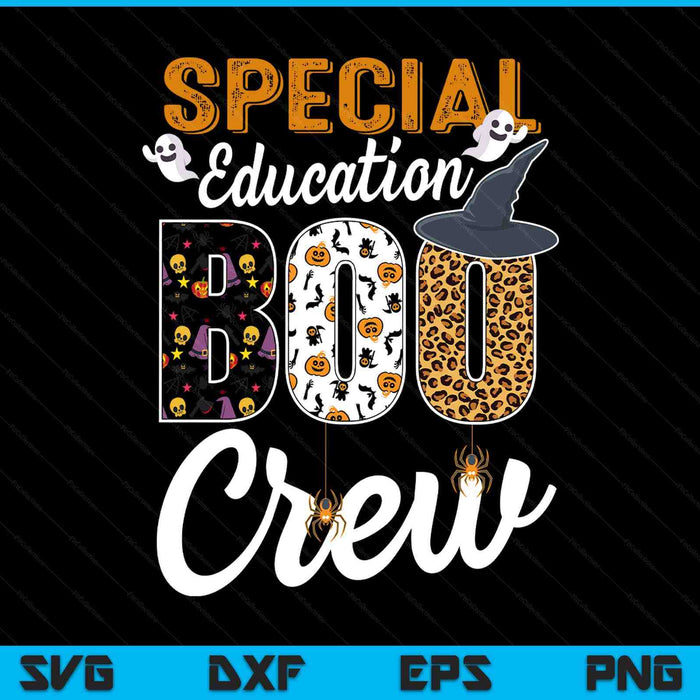 Special Education Boo Crew Ghost Funny Halloween Matching SVG PNG Digital Printable Files