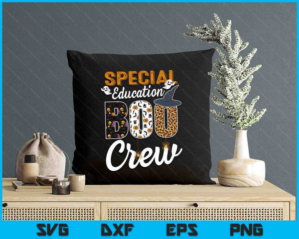 Special Education Boo Crew Ghost Funny Halloween Matching SVG PNG Digital Printable Files