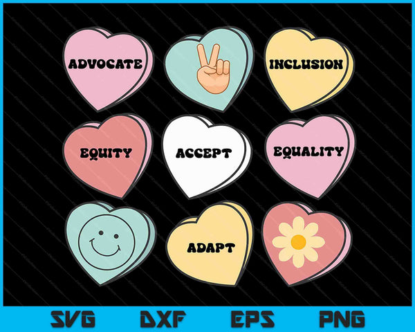 Speciaal onderwijs leraar Valentijn gesprek hart SVG PNG digitale snijbestanden