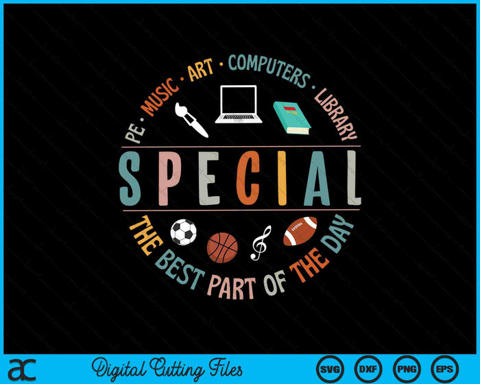 Special Teacher Music Art Computers Library SVG PNG Digital Cutting Files