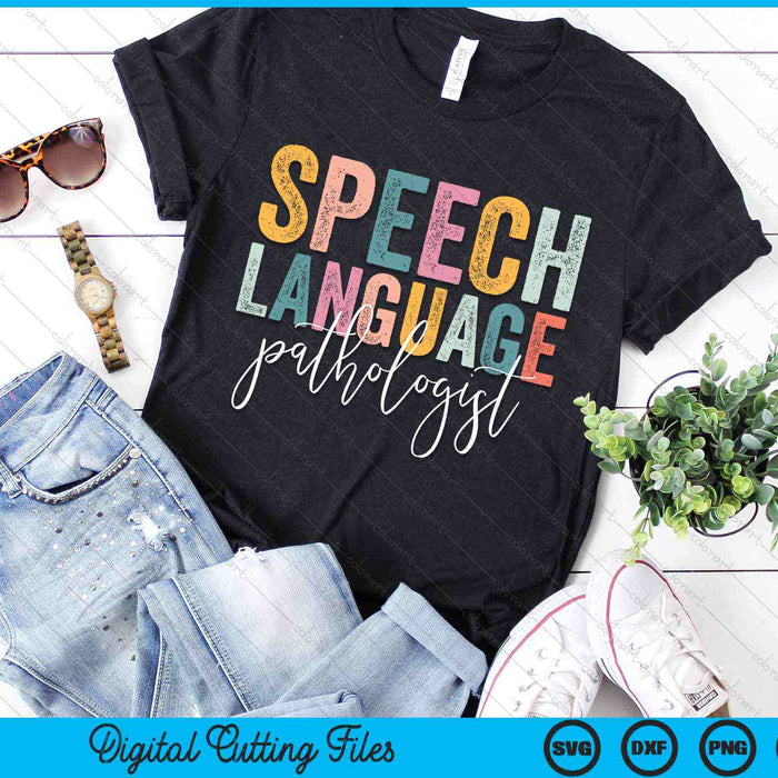 Speech Language Pathologist Speech Therapy Retro SVG PNG Digital Cutting Files