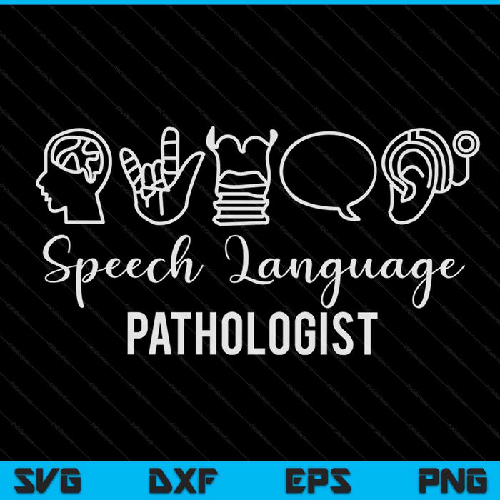 Speech language pathology pathologist SLP therapist SVG cut file