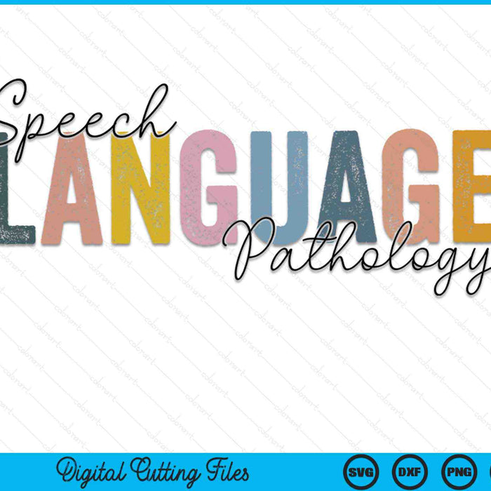 Speech language pathology speech therapist pathologist SLP SVG PNG cut file for Cricut