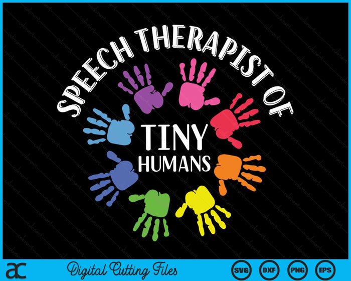 Logopedist van kleine mensen Spraak Taal Pathologie Therapeut SVG PNG Digitale Snijbestanden