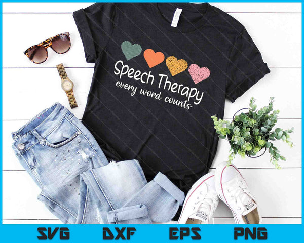 Speech Therapy Speech Language Pathologist Cute SVG PNG Digital Cutting Files