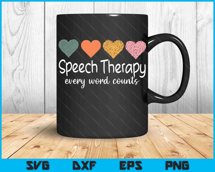 Speech Therapy Speech Language Pathologist Cute SVG PNG Digital Cutting Files