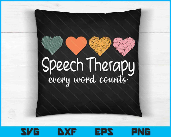 Speech Therapy Speech Language Pathologist Cute SVG PNG Digital Cutting Files