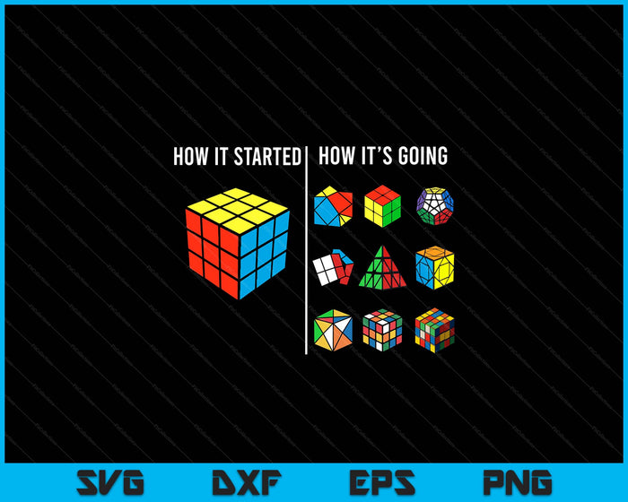Speed Cubing Puzzle Cuber Cube Kids SVG PNG Digital Printable Files