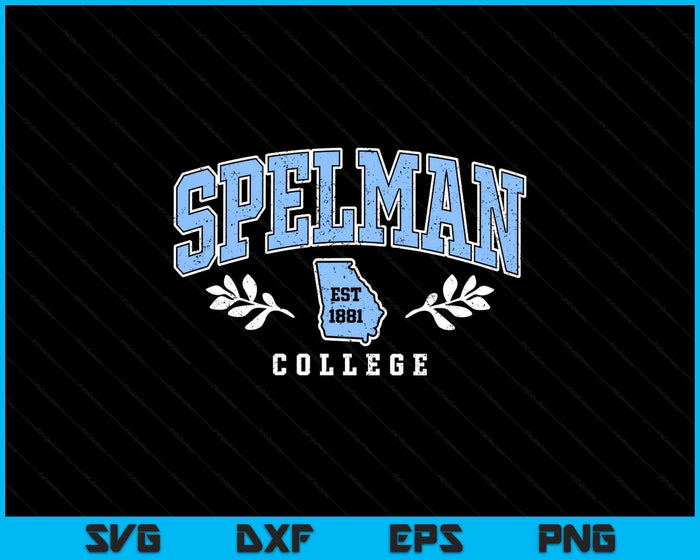 Spelman Vintage Retro College University Athletic Sports SVG PNG Digital Printable Files