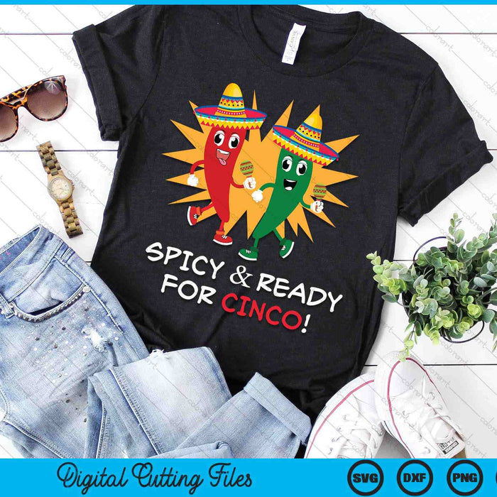 Spicy Cinco de Mayo Chili Pepper SVG PNG Digital Printable Files