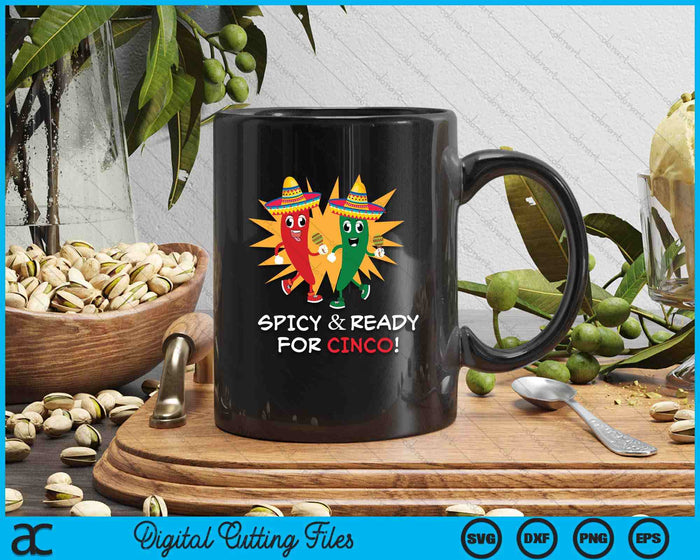 Spicy Cinco de Mayo Chili Pepper SVG PNG Digital Printable Files