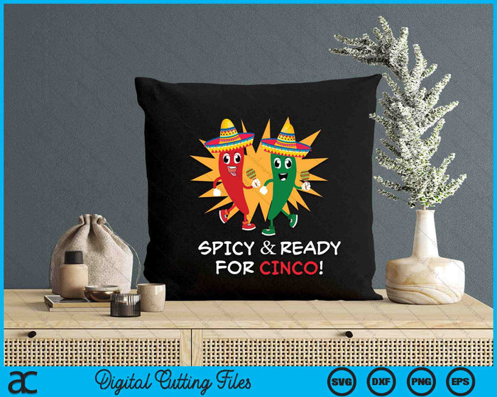 Spicy Cinco de Mayo Chili Pepper SVG PNG Digital Printable Files