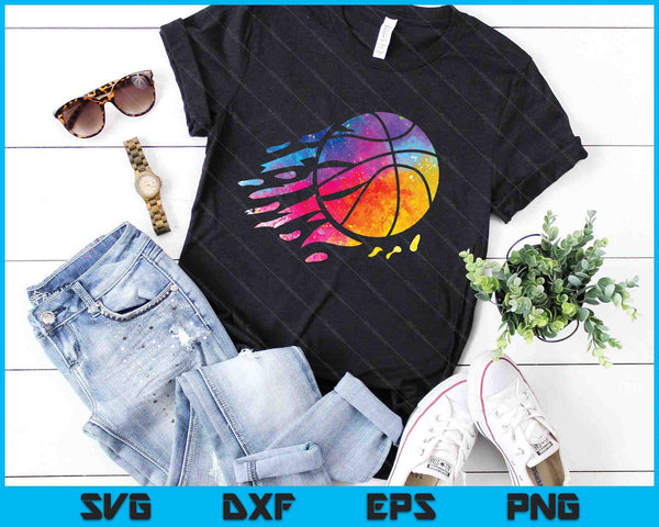 Splash jugador de baloncesto Baller SVG PNG archivos de corte digital - on a t-shirt