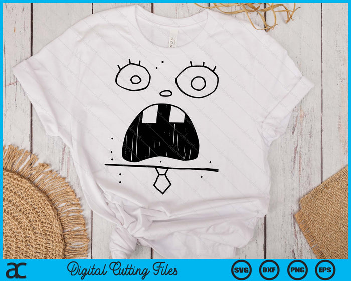 SpongeBob SquarePants Doodle Bob Face Costume SVG PNG Digital Printable Files