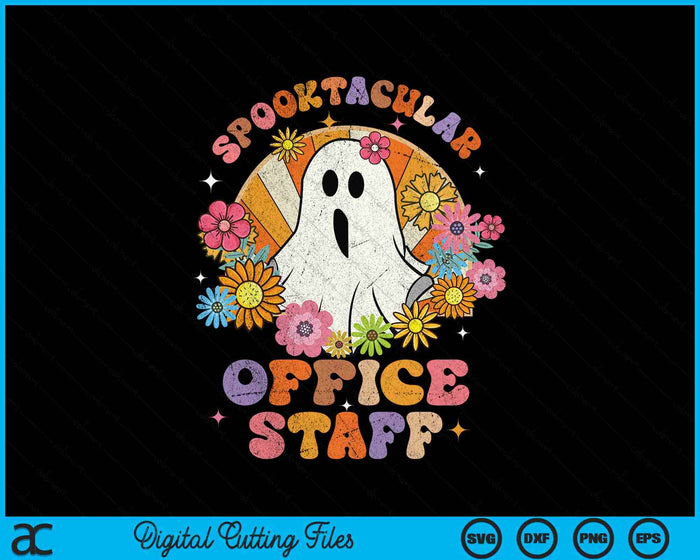 Spooktacular Office Staff Happy Halloween Spooky Matching SVG PNG Digital Cutting Files