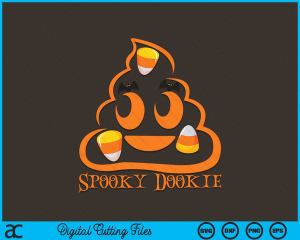 Spooky Dookie Funny Candy Corn Halloween Poop SVG PNG Digital Cutting Files